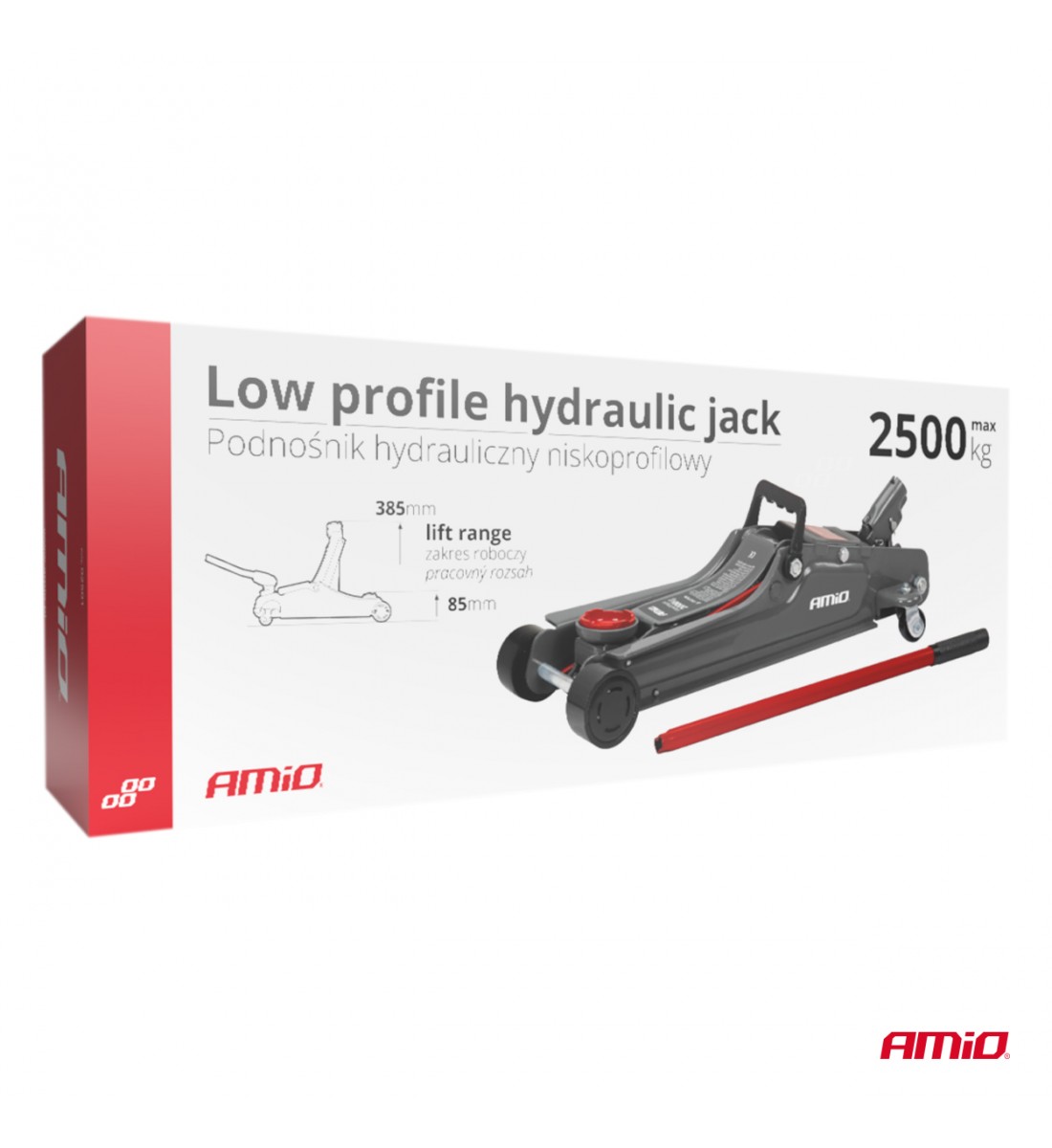 Cric hidraulic cu profil redus CE 2,5T de înaltă calitate Cric hidraulic cu profil redus CE 2,5T de înaltă calitate