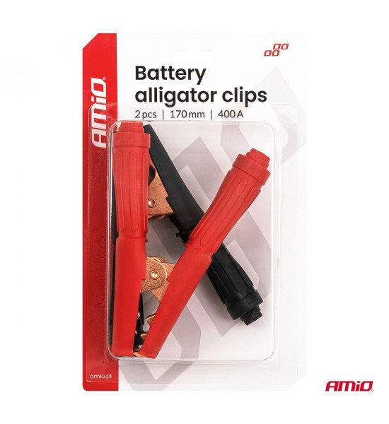 Cleme de cablu tip crocodil 170mm 400A 2 buc AMIO-04435