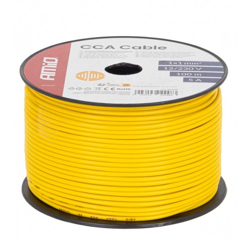 Cablu CCA 1x1mm2 100m 5A 12/230V AMIO-04448