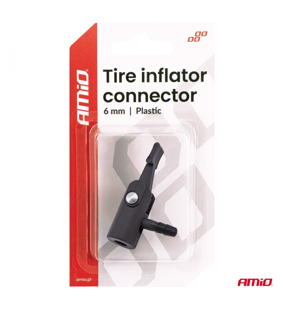 Adaptor compresor plastic 6mm AMIO-04501 Adaptor compresor plastic 6mm AMIO-04501