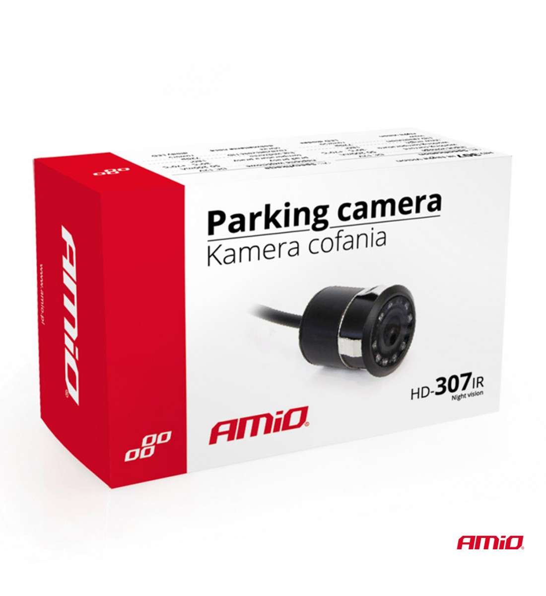 Cameră video HD-307-IR cu vedere nocturnă și vedere spate de 18 mm, AMIO-02164