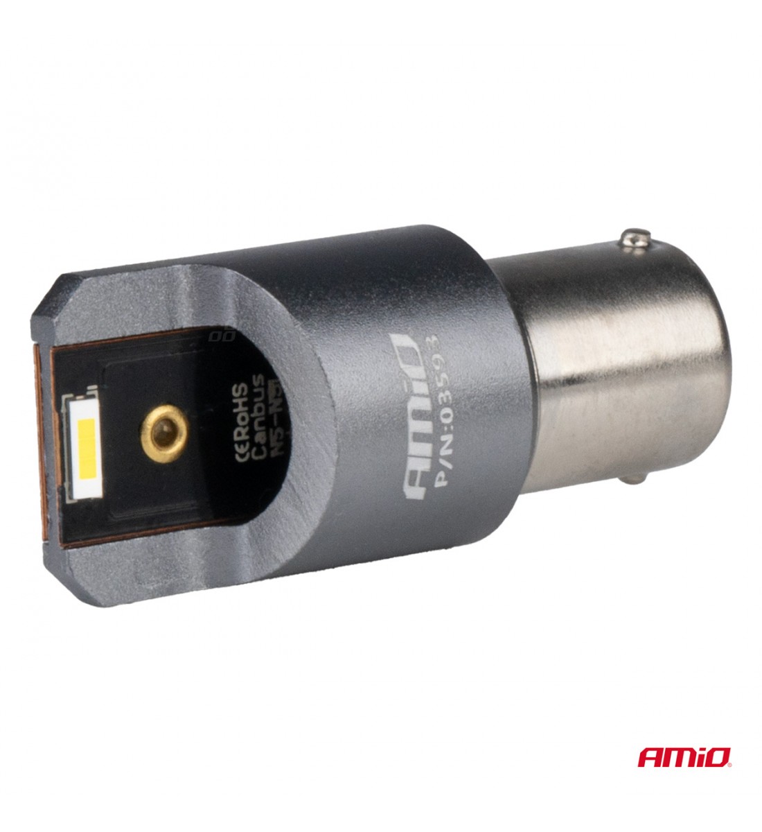 Becuri LED FULL CANBUS PRO BA15S P21W 2x1860SMD alb 12V 24V AMIO-03593