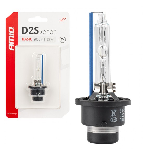 Bec xenon cu filament xenon D2S 8000K BASIC blister AMIO-03862