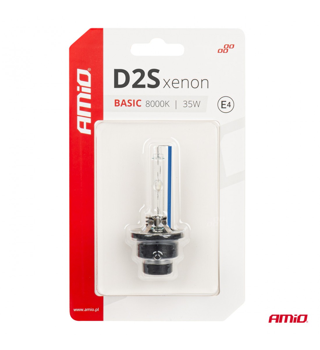 Bec xenon cu filament xenon D2S 8000K BASIC blister AMIO-03862