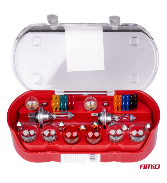 Set becuri de rezervă, siguranțe, 30 buc. H7 + H7 AMIO-03959