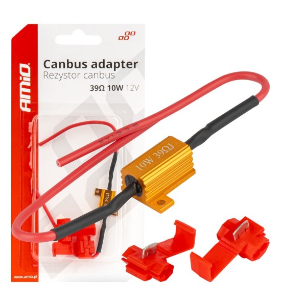 Rezistor CANBUS pentru becuri LED 39ohm 10W AMIO-04091
