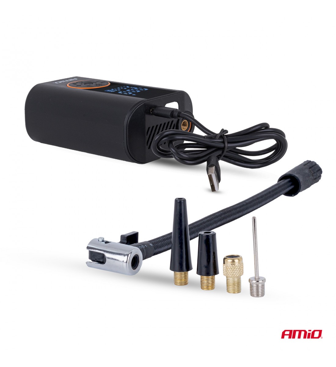 Compresor de aer portabil LED 40W USB-C ACOMP-25 AMIO-04414