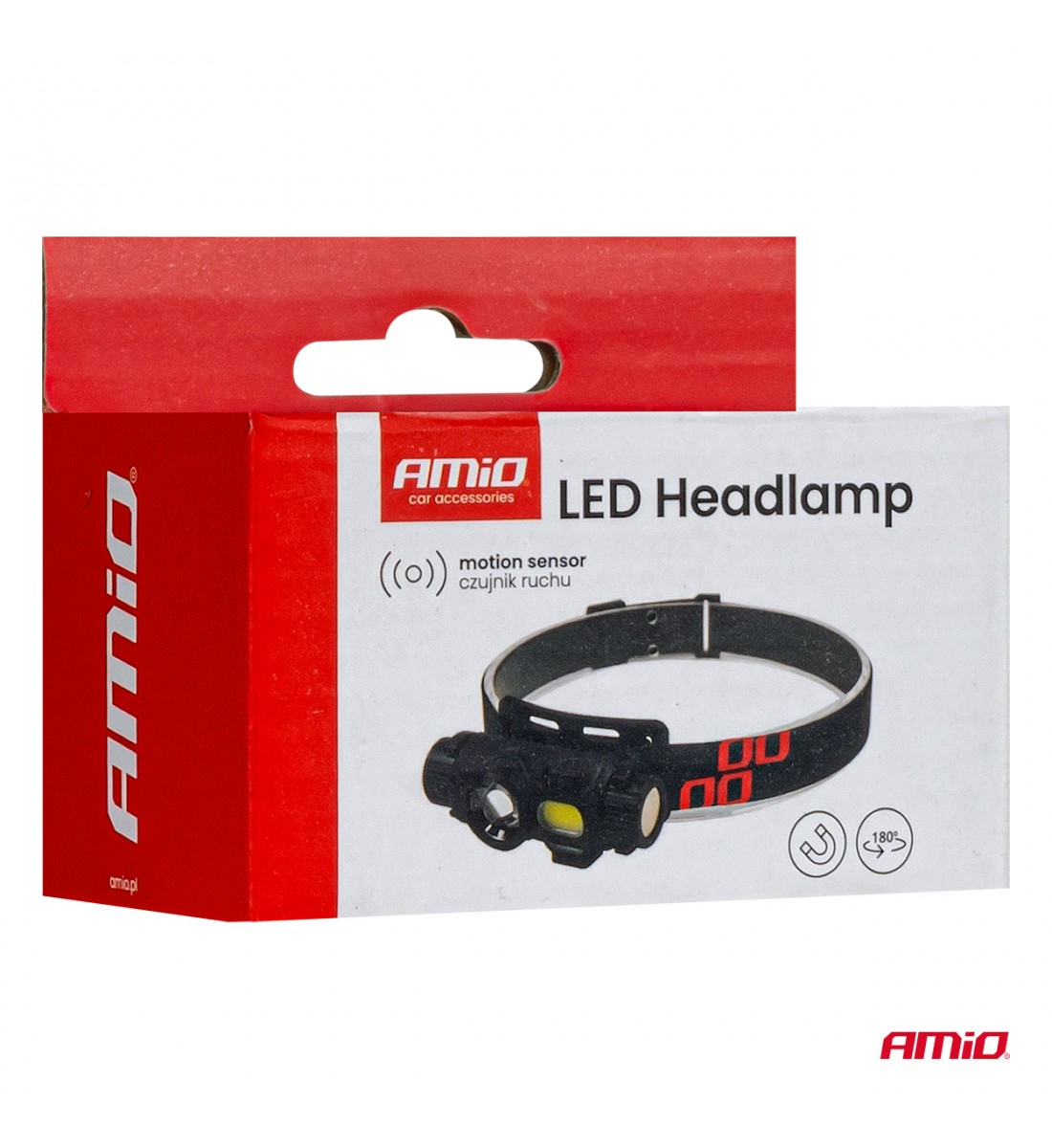 Lanternă frontală reîncărcabilă cu senzor de mișcare XPG+COB 1200mAh (BATT) AMIO-04662