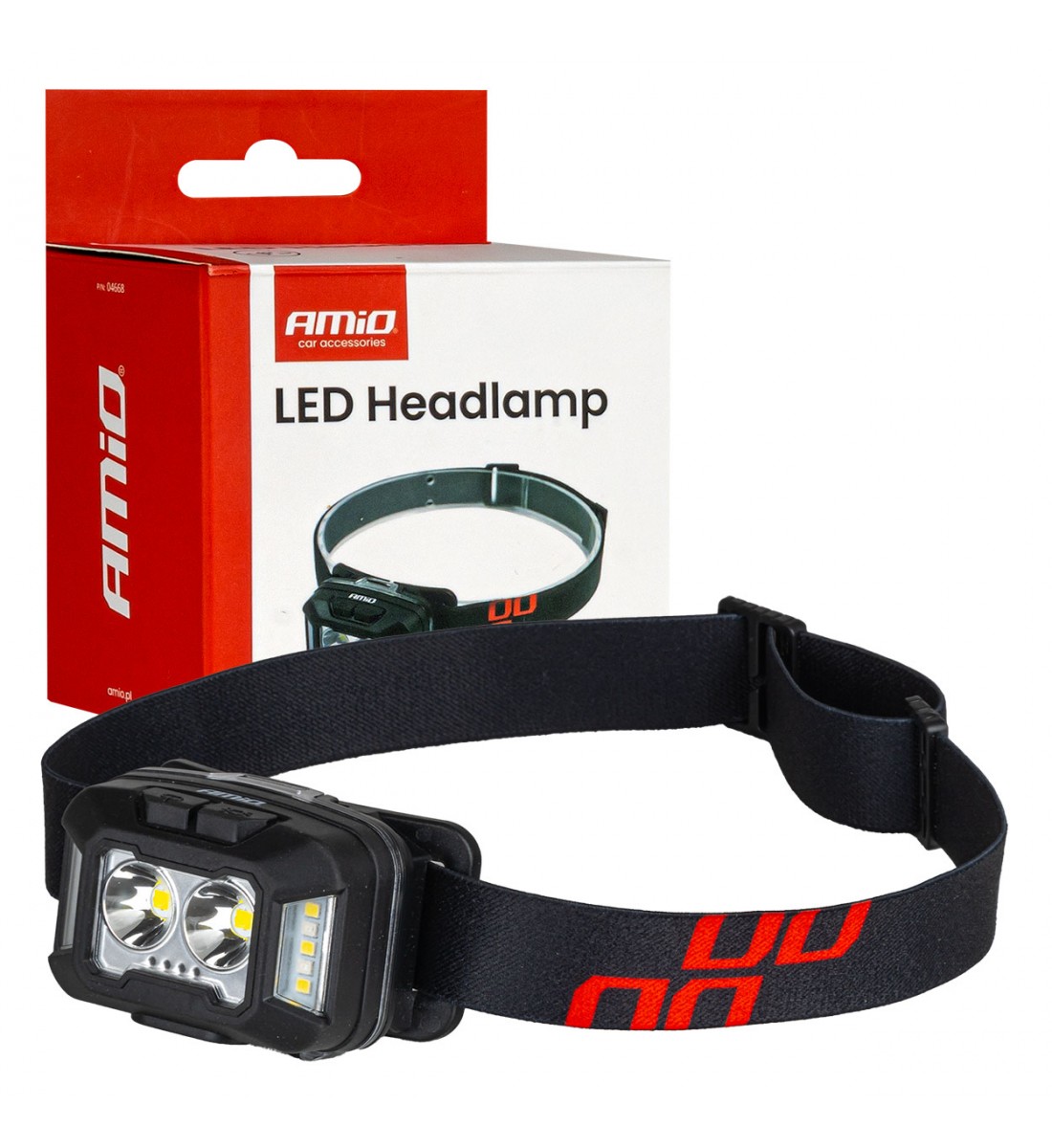 Lanternă frontală reîncărcabilă 2xXPG+10SMD 1800mAh SUPER BRIGHT (BATT) AMIO-04668