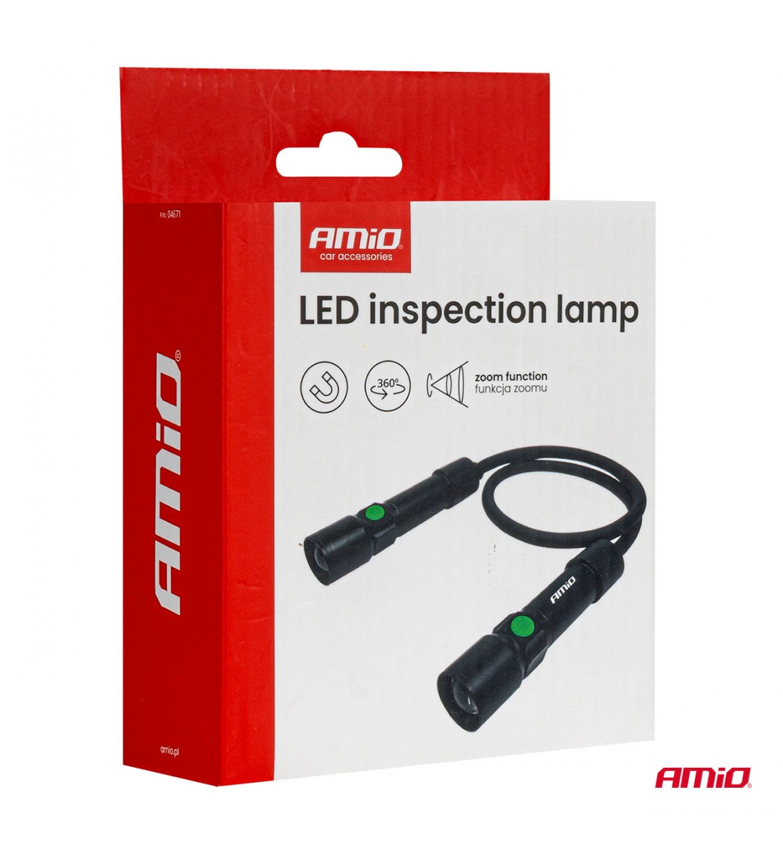 Lampă reîncărcabilă pentru inspecția gâtului 2xP50 1000mAh (BATT) AMIO-04671