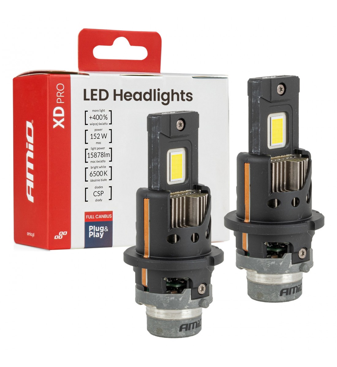 Set Becuri auto XD PRO D4S D4R FULL CANBUS LED AMIO-04682