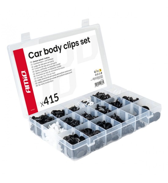 Set de cleme și știfturi auto, mari, 415 buc. AMIO-04738