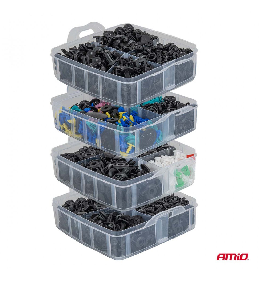 Set de cleme, știfturi și extractoare auto 1211 buc AMIO-04746