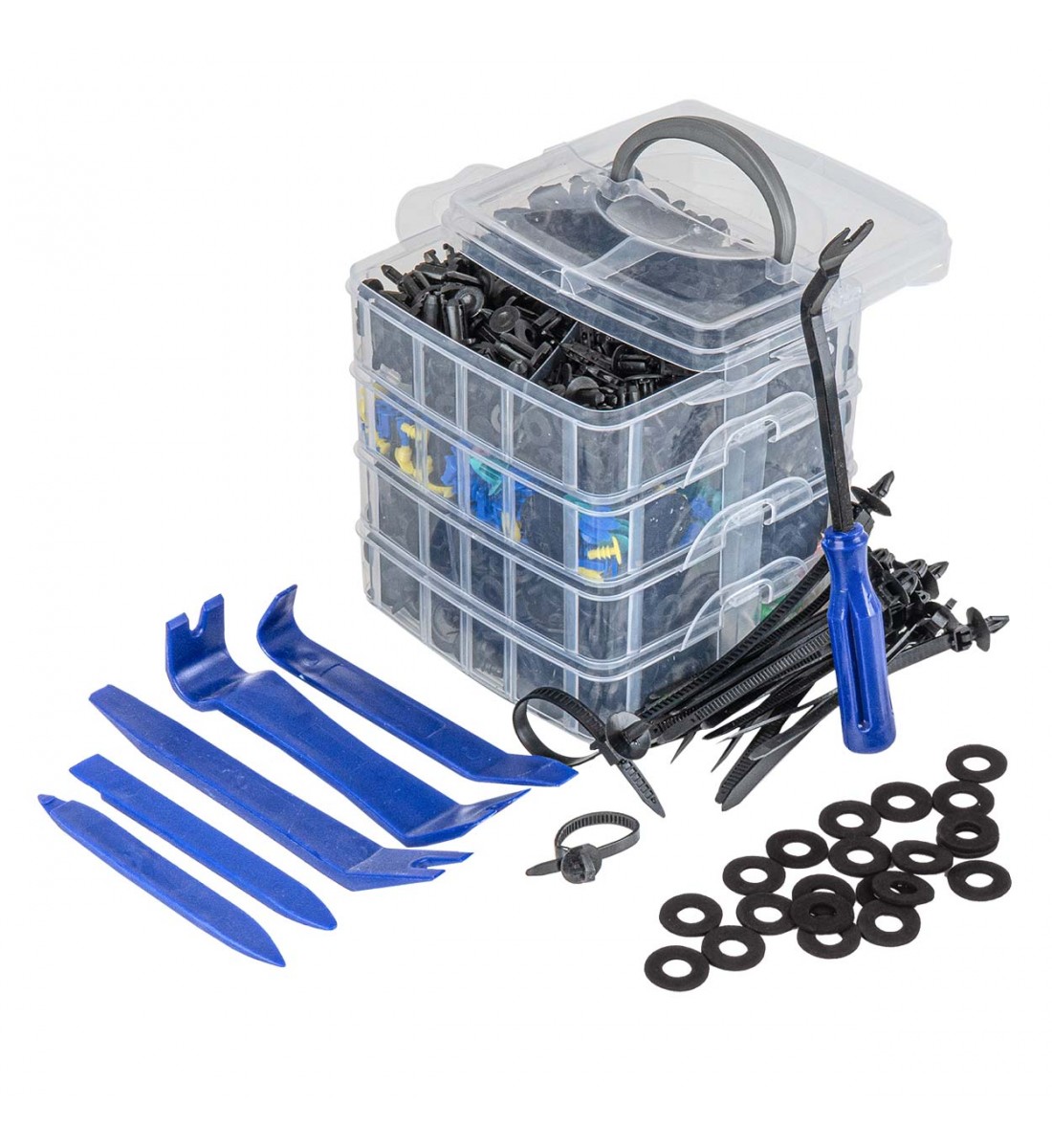 Set de cleme, știfturi și extractoare auto 1211 buc AMIO-04746