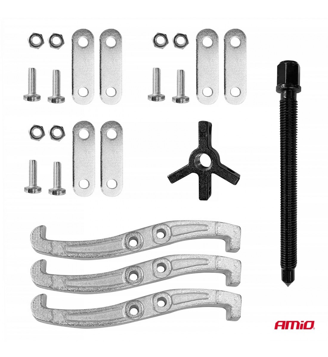 Set de extractoare cu trei brațe pentru rulmenți, scripeți, angrenaje și volante AMIO-04755