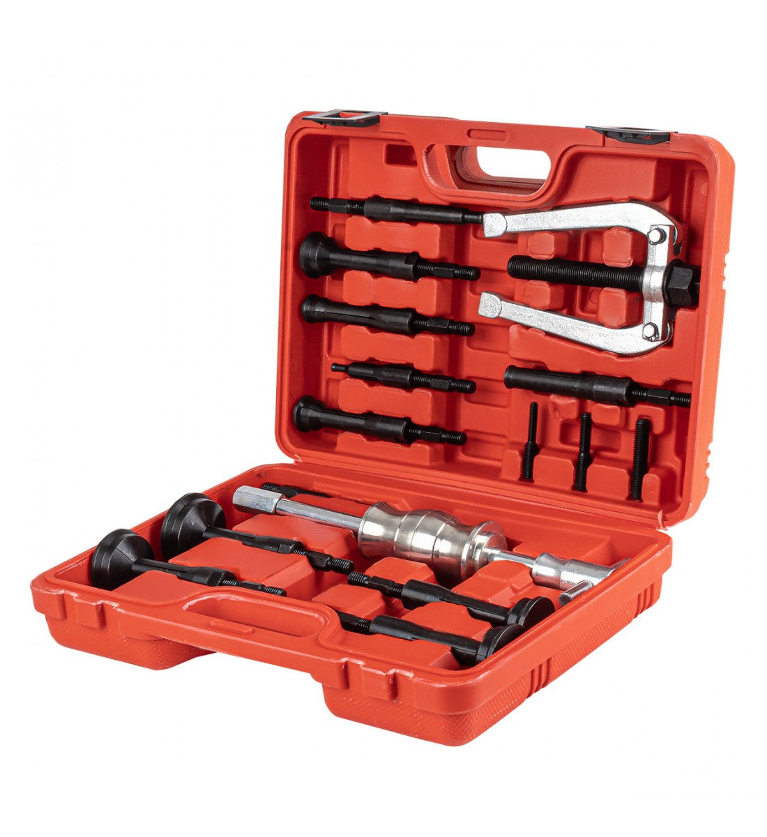 Set instrumente  de îndepărtare a rulmenților cu ciocan inerțial 8–58 mm 16 el. AMIO-04758