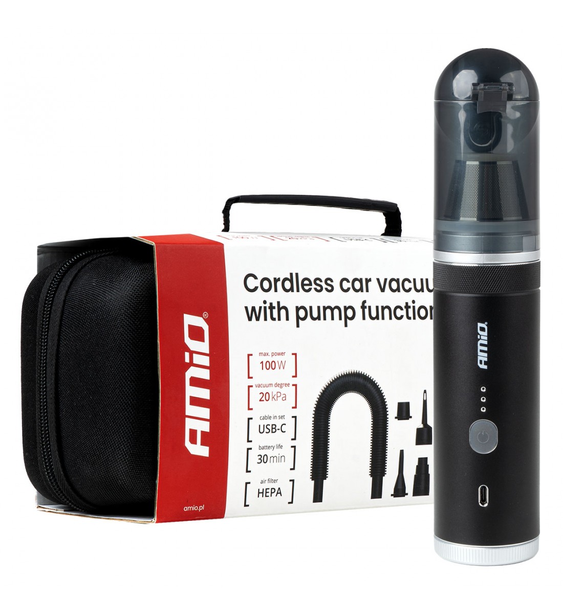 Aspirator fără perii cu funcție de pompă 100W 20kPa USB-C AMIO-04785
