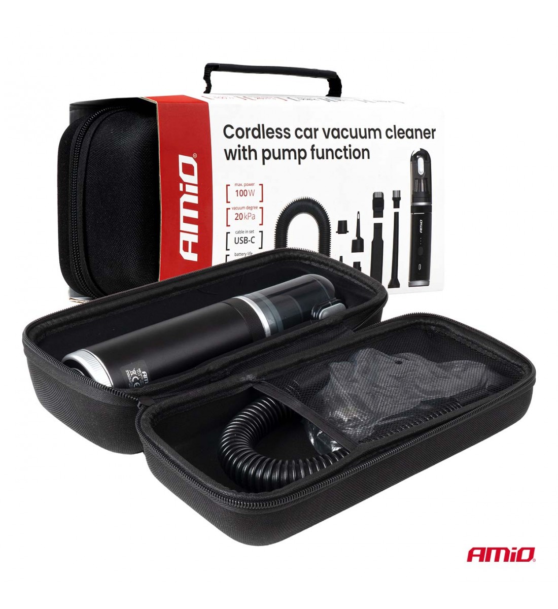 Aspirator fără perii cu funcție de pompă 100W 20kPa USB-C AMIO-04785