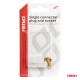 Conector cub priză 1 PIN + conectori AMIO-03511 Conector cub priză 1 PIN + conectori AMIO-03511