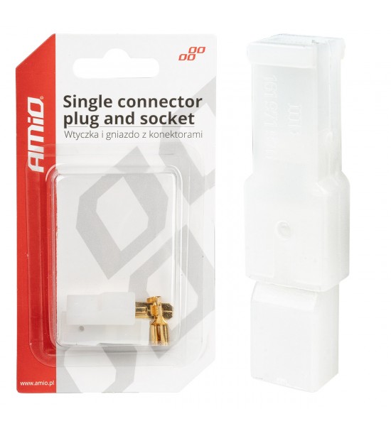 Conector cub priză 1 PIN + conectori AMIO-03511 Conector cub priză 1 PIN + conectori AMIO-03511