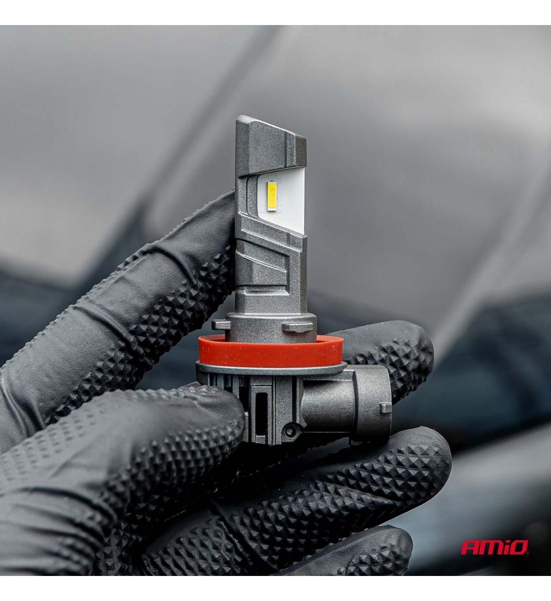 Becuri auto LED cu omologare rutieră R37 E-MARK H11 PnP FAN 18W AMIO-05120