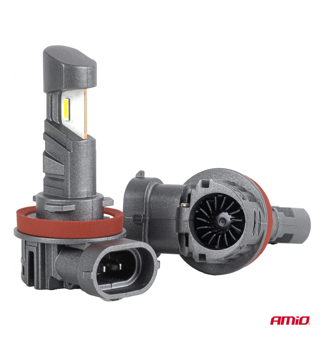 Becuri auto LED cu omologare rutieră R37 E-MARK H11 PnP FAN 18W AMIO-05120