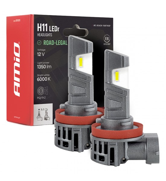 Becuri auto LED cu omologare rutieră R37 E-MARK H11 PnP FAN 18W AMIO-05120 Becuri auto LED cu omologare rutieră R37 E-MARK H11 PnP FAN 18W AMIO-05120
