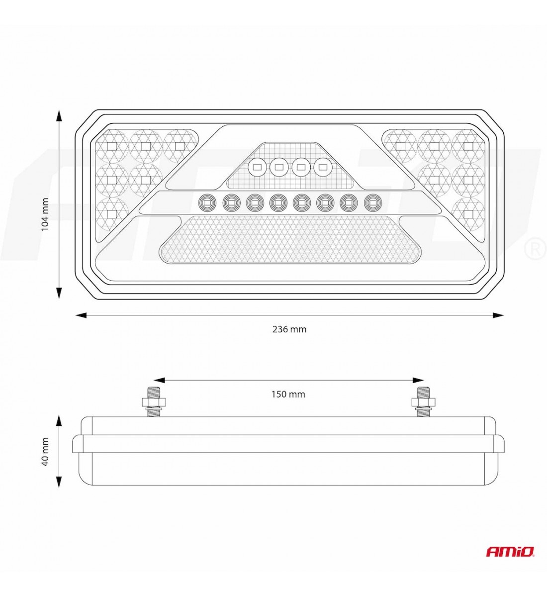 Lampă din spate combinată LED DINAMIC (partea stângă)