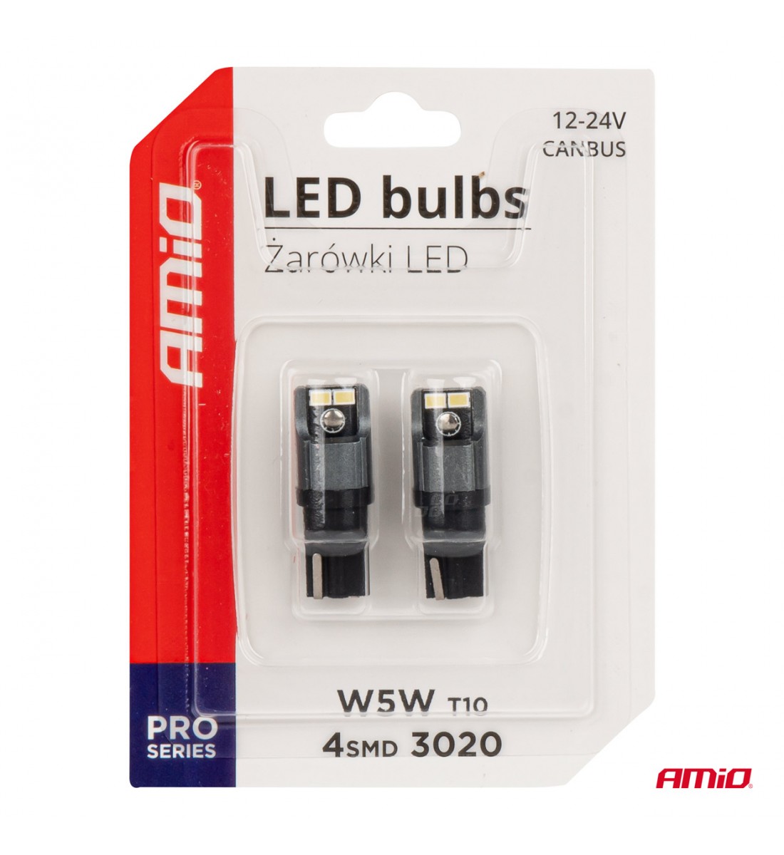 Set becuri auto T10 ,W5W 10W 12/24 V CANBUS 