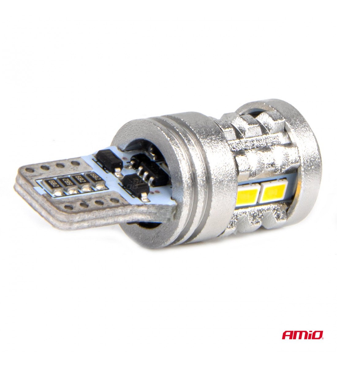 Set Becuri  STANDARD T10 W5W 6x3020 + 1x3030 SMD Alb 12V/24V AMIO-03718