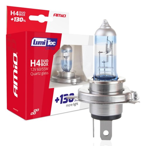 Set bec halogen H4 12V 60/55W LumiTec LIMITED +130% DUO
