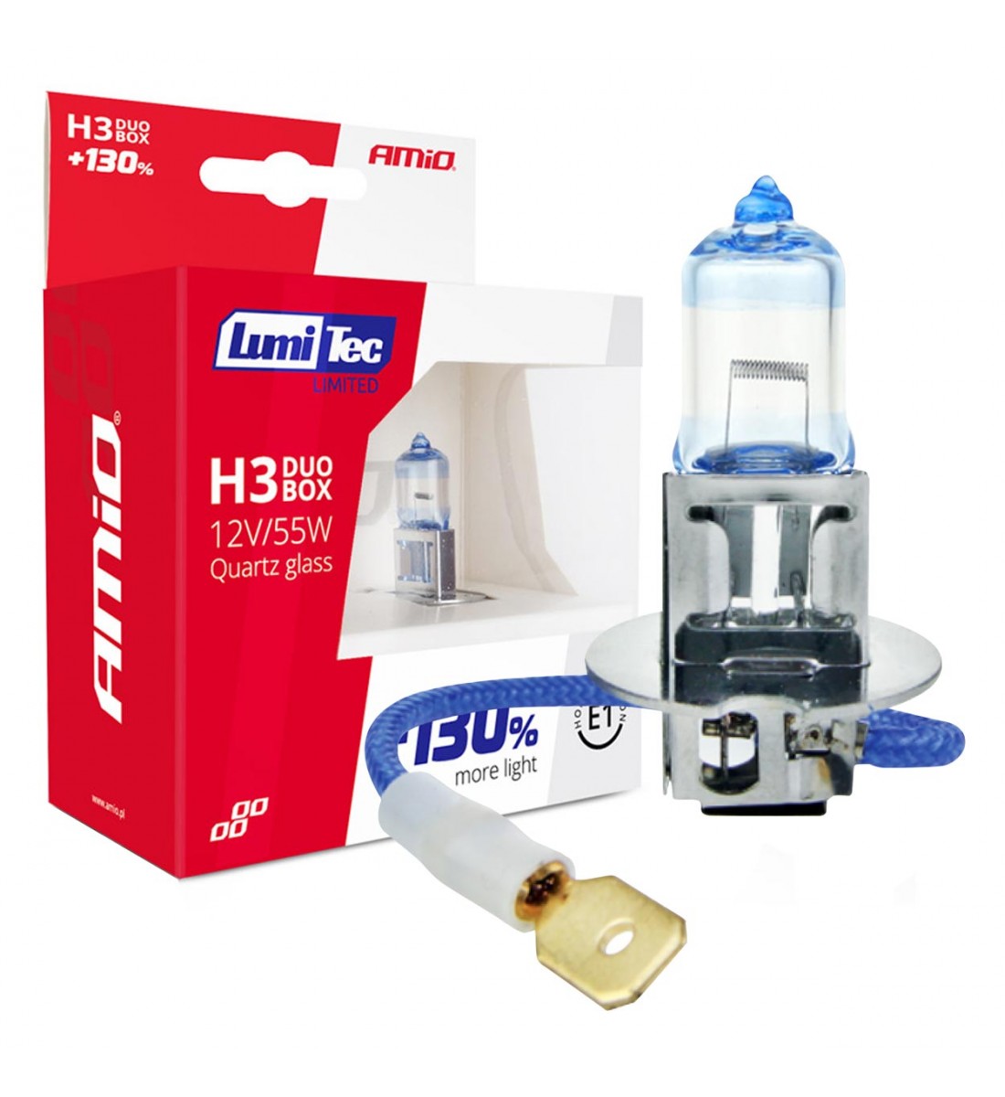 Set 2 Becuri cu halogen H3 12V 55W LumiTec LIMITED +130% DUO