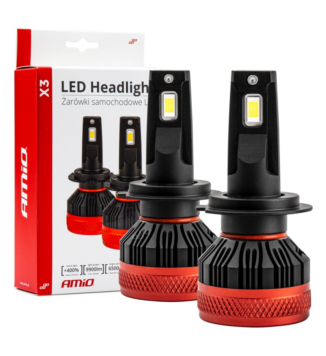 Set becuri led H7 X3 Canbus 90W