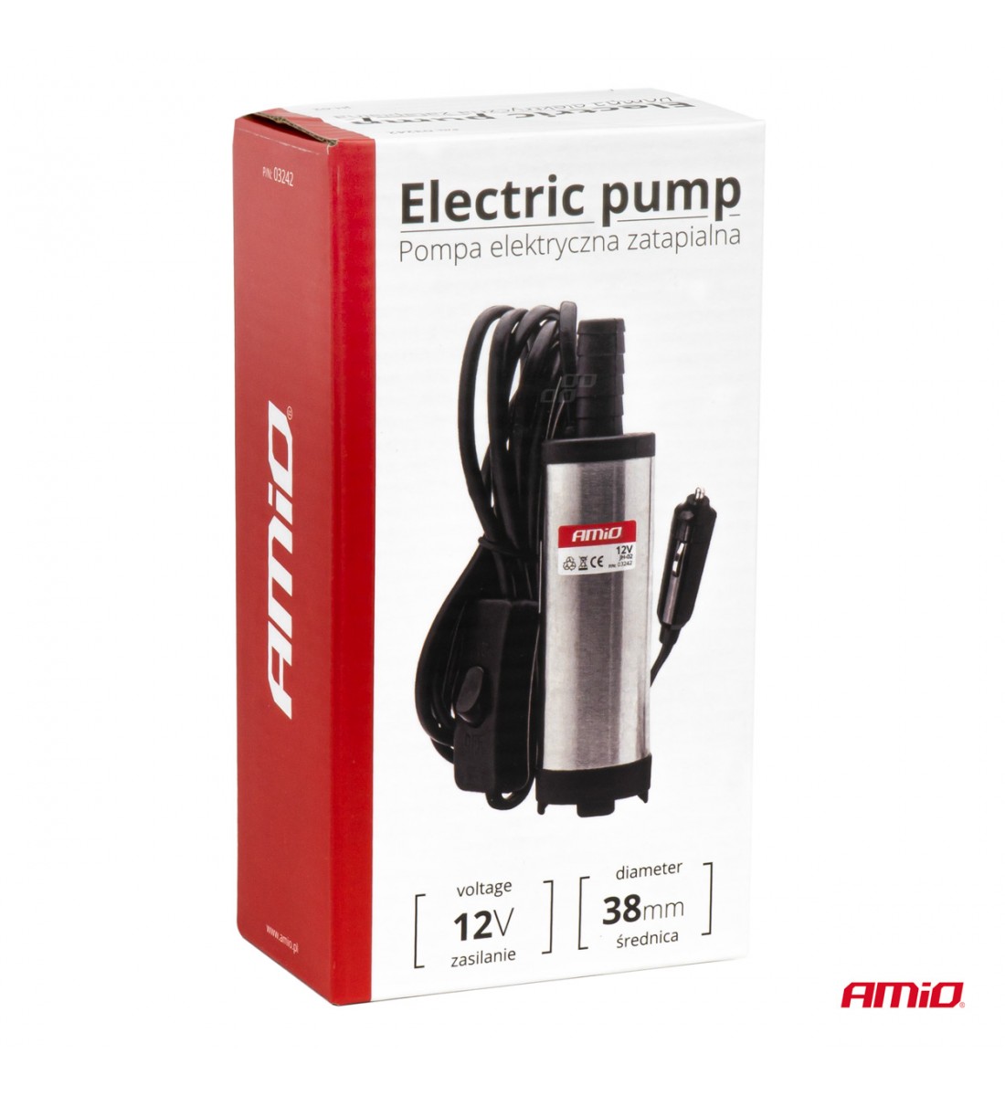 Pompa electrica motorina 12V submersibila diametru 38 mm cu priza bricheta