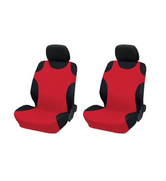 Huse scaun tip maieu rosu, 2 buc. din poliester  Huse scaun tip maieu rosu, 2 buc. din poliester