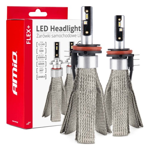 Set Becuri auto LED FLEX+ H15 seria 6000K 12V 24V Canbus AMIO-03666