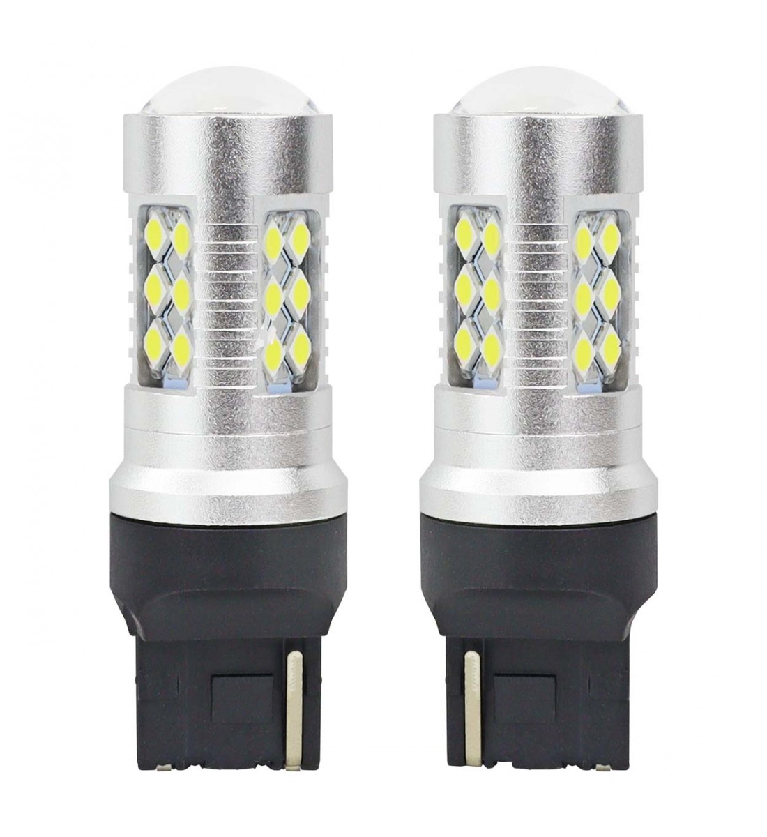 Set becuri CANBUS 3030 24SMD T20 7440 W21W Alb 12V 24V AMIO-01173