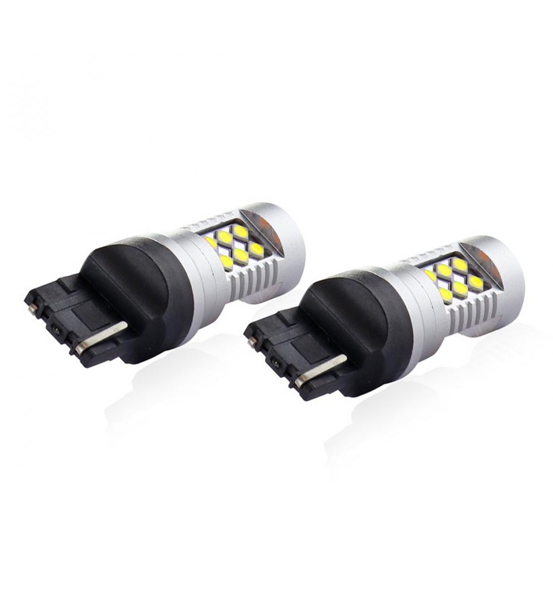 Set becuri CANBUS 3030 24SMD T20 7440 W21W Alb 12V 24V AMIO-01173