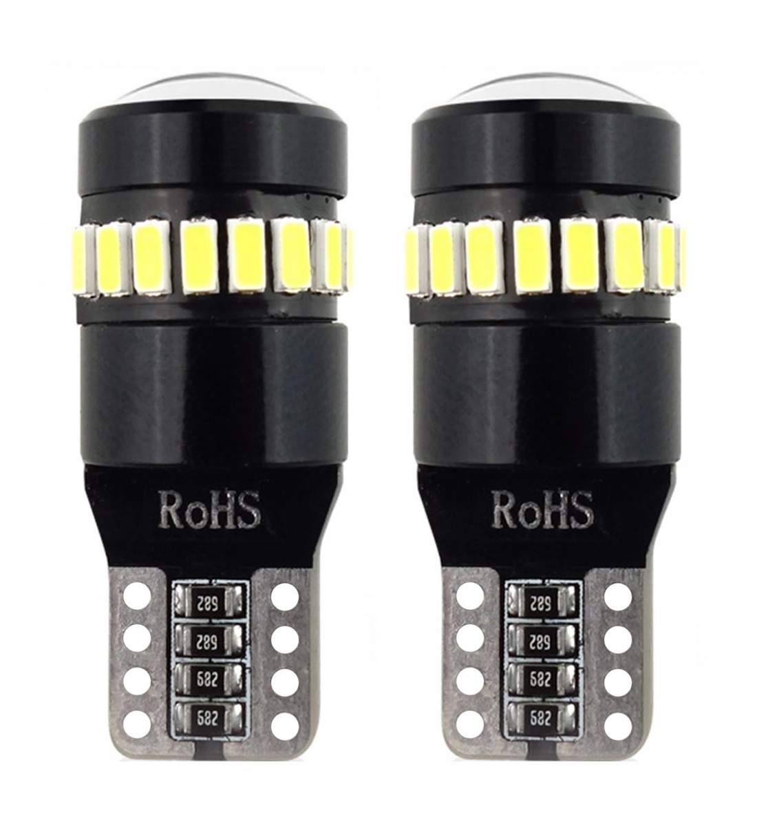 Set becuri CANBUS 18SMD 3014 + 1SMD 1SMD T10 W5W Alb 12V/24V