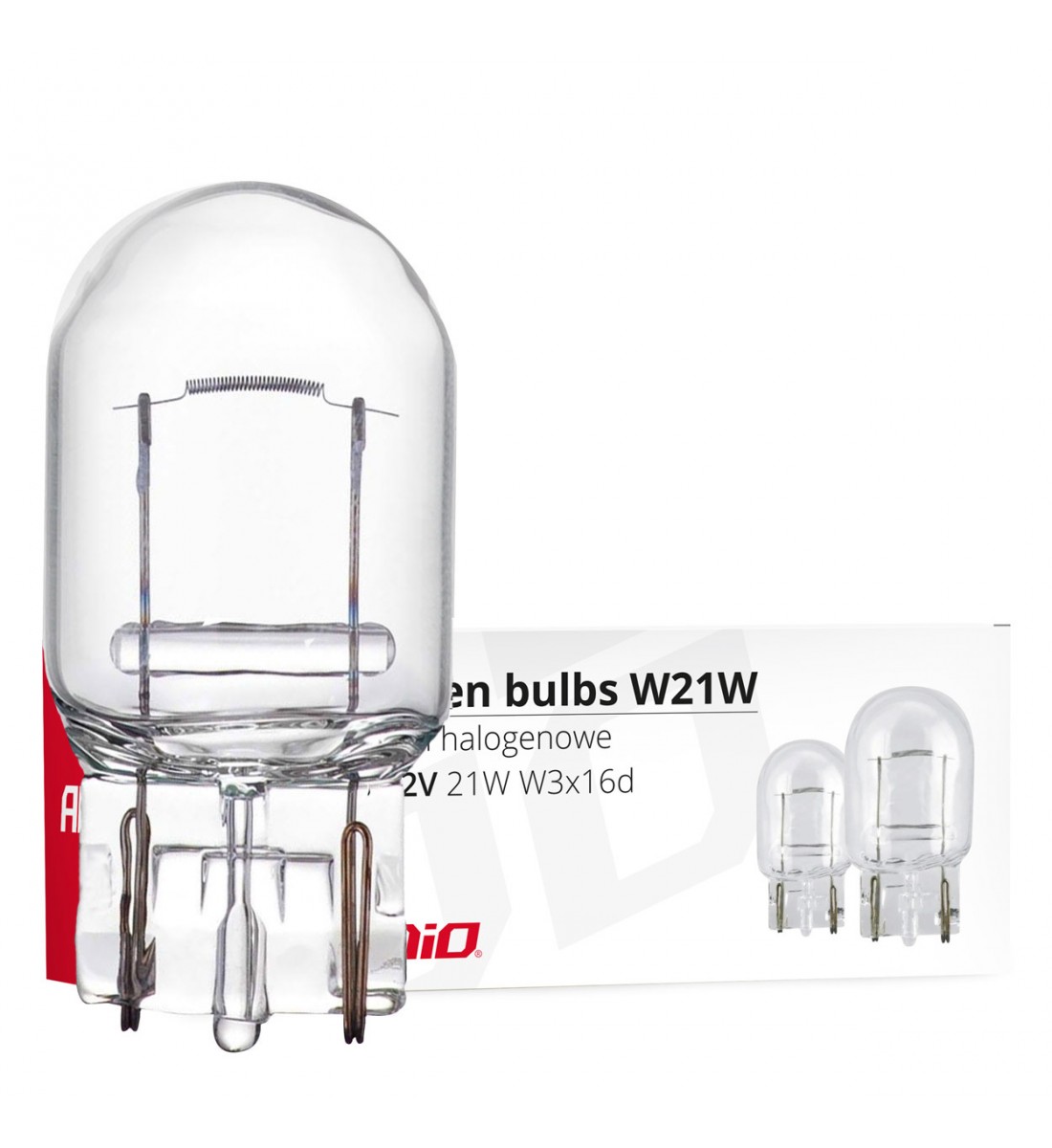 Becuri cu halogen T20 W21W W3x16d 12V  AMIO-02551