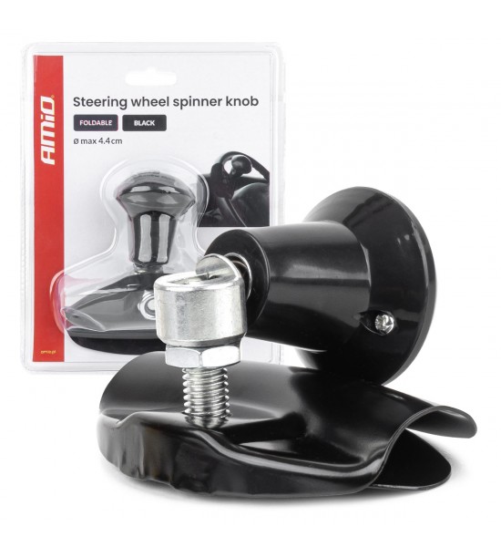 Nuca de volan sferic, înclinat, negru AMIO-04973 Nuca de volan sferic, înclinat, negru AMIO-04973