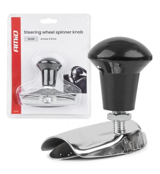 Mâner volan sferic drept, argintiu, AMIO-04975 Mâner volan sferic drept, argintiu, AMIO-04975