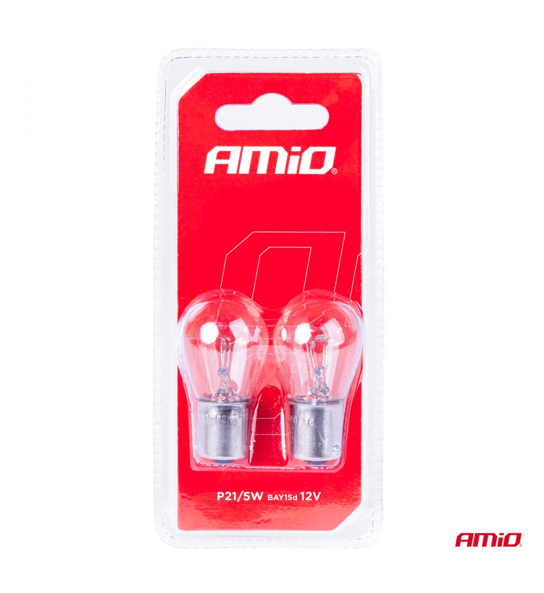 Becuri halogen P21/5W BAY15D 12V blister 2 buc AMIO-03353