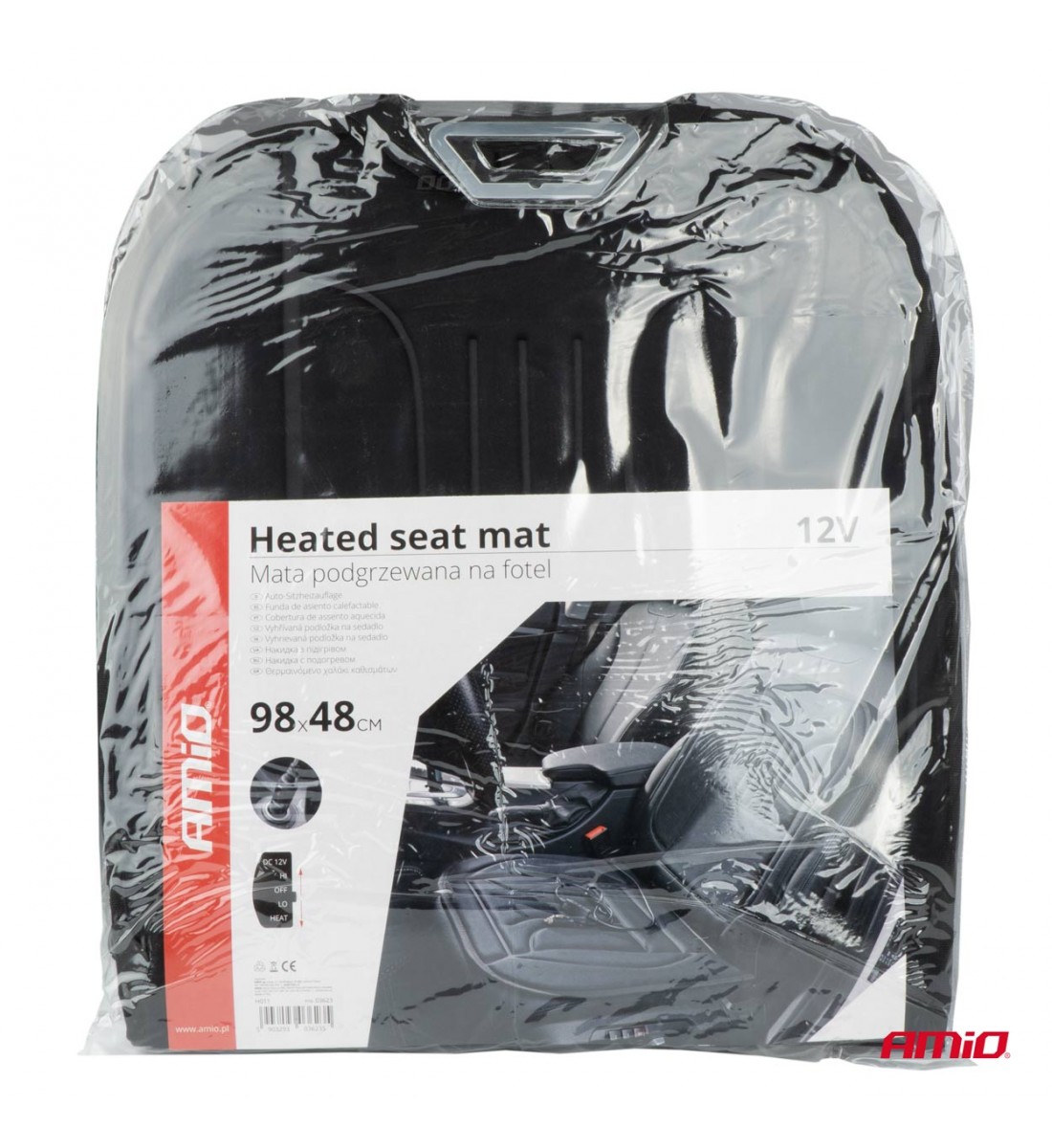 Husa cu incalzire pentru scaune auto 12V AMIO-03623