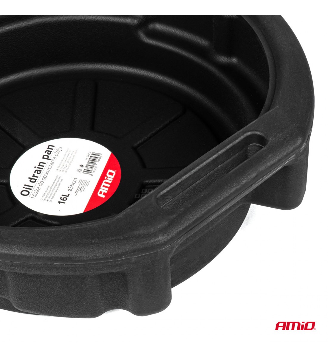 Bol cu ​​pâlnie pentru scurgerea uleiului, lichidelor, scurgător 16L 56cm AMIO-04053