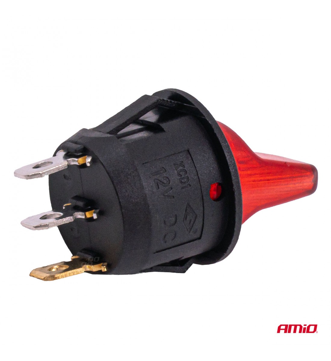 Întrerupător basculant cu iluminare roșie 20A 12V AMIO-04438
