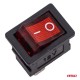 Întrerupător basculant cu iluminare roșie 20A 12V 24V AMIO-04440