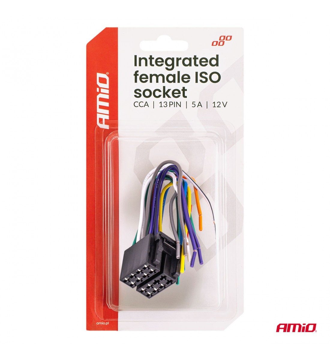 Conector mamă ISO CCA integrat 13PIN 5A 12V AMIO-04441