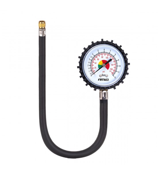 Manometru analogic cu furtun 30 cm 12 bar AMIO-04468