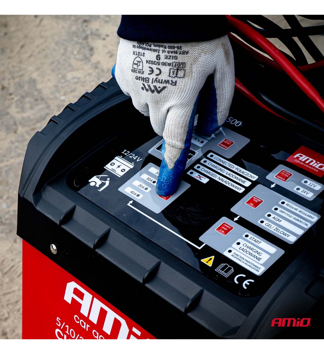 Redresor cu funcție de pornire max. 40A 12V 24V pornire 300A AMIO-04500